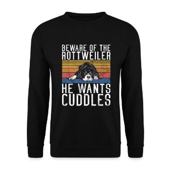Cadeaux Rottweiler - Sweat-shirt Unisexe - noir - Devant - Alina (178cm) & Michal (187cm)