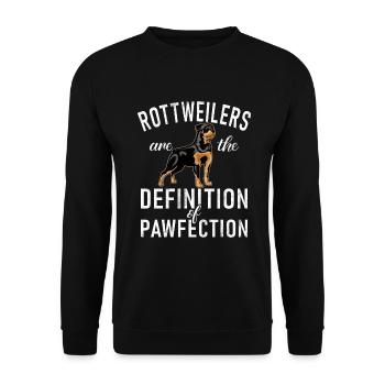 Cadeaux Rottweiler - Sweat-shirt Unisexe - noir - Devant - Alina (178cm) & Michal (187cm)