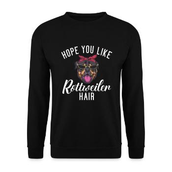 Cadeaux Rottweiler - Sweat-shirt Unisexe - noir - Devant - Alina (178cm) & Michal (187cm)