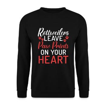 Cadeaux Rottweiler - Sweat-shirt Unisexe - noir - Devant - Alina (178cm) & Michal (187cm)
