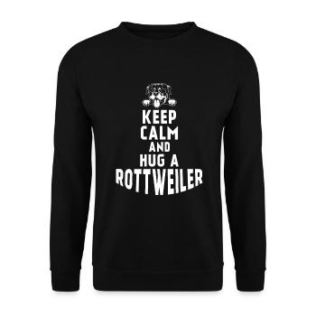 Cadeaux Rottweiler - Sweat-shirt Unisexe - noir - Devant - Alina (178cm) & Michal (187cm)