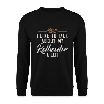 Rottweiler Gifts - Unisex Pullover - Schwarz - Vorne - Alina (178cm) & Michal (187cm)