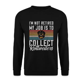 Rottweiler Gifts - Unisex Pullover - Schwarz - Vorne - Alina (178cm) & Michal (187cm)
