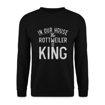 Cadeaux Rottweiler - Sweat-shirt Unisexe - noir - Devant - Alina (178cm) & Michal (187cm)