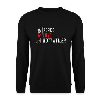 Rottweiler Gifts - Unisex Pullover - Schwarz - Vorne - Alina (178cm) & Michal (187cm)