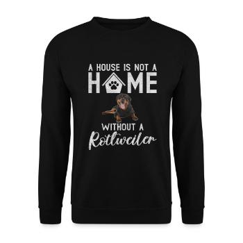 Rottweiler Gifts - Unisex Pullover - Schwarz - Vorne - Alina (178cm) & Michal (187cm)