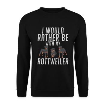 Rottweiler Gifts - Unisex Pullover - Schwarz - Vorne - Alina (178cm) & Michal (187cm)