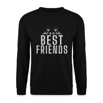 Rottweiler Gifts - Unisex Pullover - Schwarz - Vorne - Alina (178cm) & Michal (187cm)