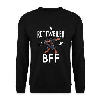 Rottweiler Gifts - Unisex Pullover - Schwarz - Vorne - Alina (178cm) & Michal (187cm)