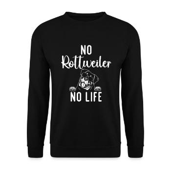 Rottweiler Gifts - Unisex Sweatshirt - black - Front - Alina (178cm) & Michal (187cm)