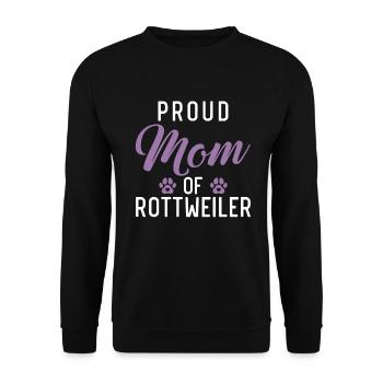 Rottweiler Gifts - Unisex Pullover - Schwarz - Vorne - Alina (178cm) & Michal (187cm)