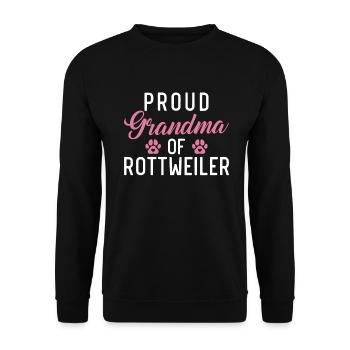 Rottweiler Gifts - Unisex Pullover - Schwarz - Vorne - Alina (178cm) & Michal (187cm)