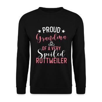 Rottweiler Gifts - Unisex Pullover - Schwarz - Vorne - Alina (178cm) & Michal (187cm)