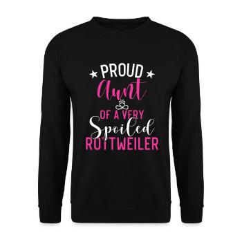 Rottweiler Gifts - Unisex Pullover - Schwarz - Vorne - Alina (178cm) & Michal (187cm)