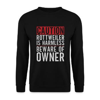 Rottweiler Gifts - Unisex Pullover - Schwarz - Vorne - Alina (178cm) & Michal (187cm)
