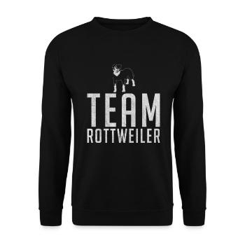 Rottweiler Gifts - Unisex Pullover - Schwarz - Vorne - Alina (178cm) & Michal (187cm)