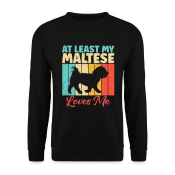 Cadeaux de propriétaire maltais - Sweat-shirt Unisexe - noir - Devant - Alina (178cm) & Michal (187cm)
