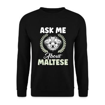 Cadeaux de propriétaire maltais - Sweat-shirt Unisexe - noir - Devant - Alina (178cm) & Michal (187cm)