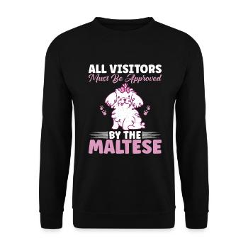 Cadeaux de propriétaire maltais - Sweat-shirt Unisexe - noir - Devant - Alina (178cm) & Michal (187cm)