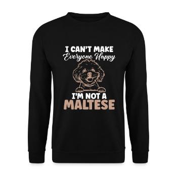 Cadeaux de propriétaire maltais - Sweat-shirt Unisexe - noir - Devant - Alina (178cm) & Michal (187cm)