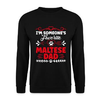 Cadeaux de propriétaire maltais - Sweat-shirt Unisexe - noir - Devant - Alina (178cm) & Michal (187cm)