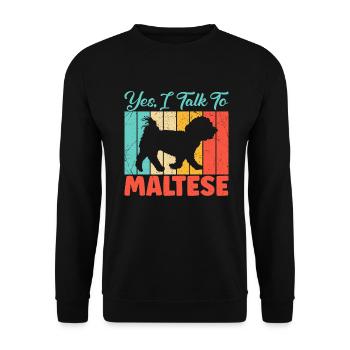 Cadeaux de propriétaire maltais - Sweat-shirt Unisexe - noir - Devant - Alina (178cm) & Michal (187cm)
