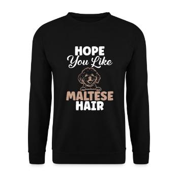 Cadeaux de propriétaire maltais - Sweat-shirt Unisexe - noir - Devant - Alina (178cm) & Michal (187cm)