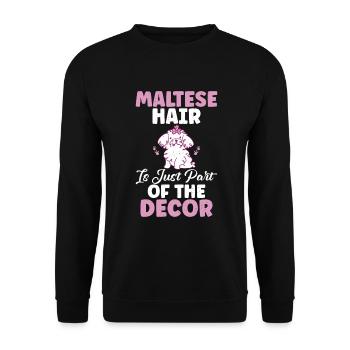 Cadeaux de propriétaire maltais - Sweat-shirt Unisexe - noir - Devant - Alina (178cm) & Michal (187cm)