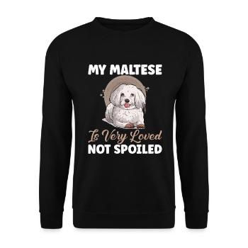 Cadeaux de propriétaire maltais - Sweat-shirt Unisexe - noir - Devant - Alina (178cm) & Michal (187cm)