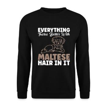 Cadeaux de propriétaire maltais - Sweat-shirt Unisexe - noir - Devant - Alina (178cm) & Michal (187cm)