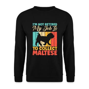 Cadeaux de propriétaire maltais - Sweat-shirt Unisexe - noir - Devant - Alina (178cm) & Michal (187cm)