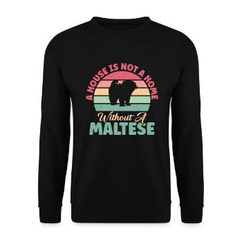 Cadeaux de propriétaire maltais - Sweat-shirt Unisexe - noir - Devant - Alina (178cm) & Michal (187cm)