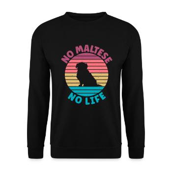 Cadeaux de propriétaire maltais - Sweat-shirt Unisexe - noir - Devant - Alina (178cm) & Michal (187cm)