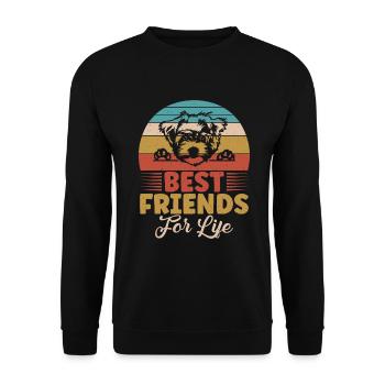 Cadeaux de propriétaire maltais - Sweat-shirt Unisexe - noir - Devant - Alina (178cm) & Michal (187cm)