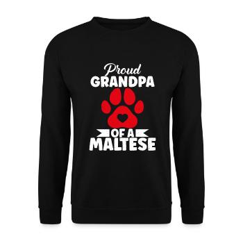 Cadeaux de propriétaire maltais - Sweat-shirt Unisexe - noir - Devant - Alina (178cm) & Michal (187cm)