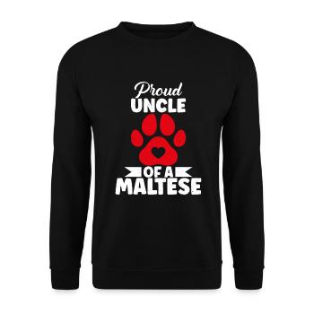 Cadeaux de propriétaire maltais - Sweat-shirt Unisexe - noir - Devant - Alina (178cm) & Michal (187cm)