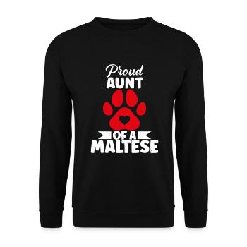Cadeaux de propriétaire maltais - Sweat-shirt Unisexe - noir - Devant - Alina (178cm) & Michal (187cm)