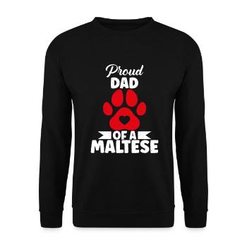 Cadeaux de propriétaire maltais - Sweat-shirt Unisexe - noir - Devant - Alina (178cm) & Michal (187cm)