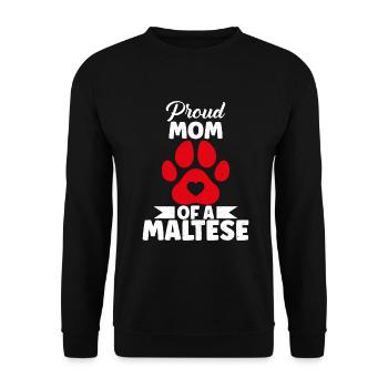 Cadeaux de propriétaire maltais - Sweat-shirt Unisexe - noir - Devant - Alina (178cm) & Michal (187cm)