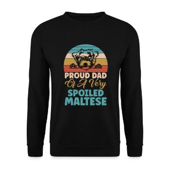 Cadeaux de propriétaire maltais - Sweat-shirt Unisexe - noir - Devant - Alina (178cm) & Michal (187cm)