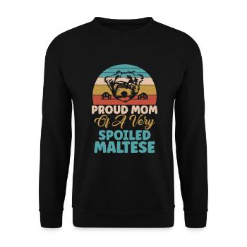 Cadeaux de propriétaire maltais - Sweat-shirt Unisexe - noir - Devant - Alina (178cm) & Michal (187cm)