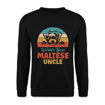 Cadeaux de propriétaire maltais - Sweat-shirt Unisexe - noir - Devant - Alina (178cm) & Michal (187cm)