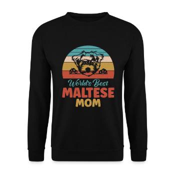 Cadeaux de propriétaire maltais - Sweat-shirt Unisexe - noir - Devant - Alina (178cm) & Michal (187cm)