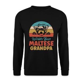 Cadeaux de propriétaire maltais - Sweat-shirt Unisexe - noir - Devant - Alina (178cm) & Michal (187cm)