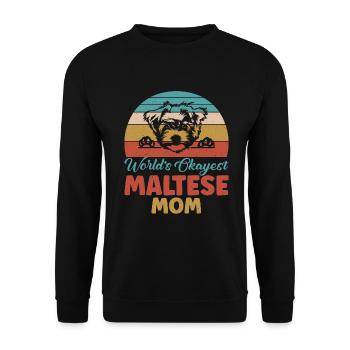 Cadeaux de propriétaire maltais - Sweat-shirt Unisexe - noir - Devant - Alina (178cm) & Michal (187cm)