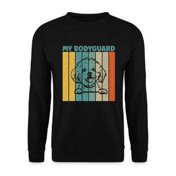 Maltese Owner Gifts - Unisex Sweatshirt - black - Front - Alina (178cm) & Michal (187cm)