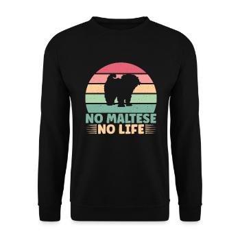 Cadeaux de propriétaire maltais - Sweat-shirt Unisexe - noir - Devant - Alina (178cm) & Michal (187cm)
