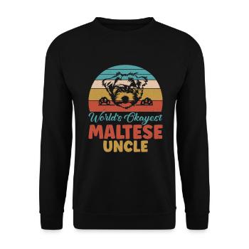Cadeaux de propriétaire maltais - Sweat-shirt Unisexe - noir - Devant - Alina (178cm) & Michal (187cm)
