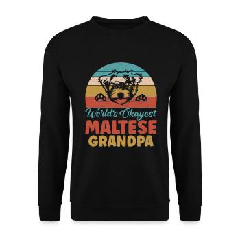 Maltese Owner Gifts - Unisex Pullover - Schwarz - Vorne - Alina (178cm) & Michal (187cm)