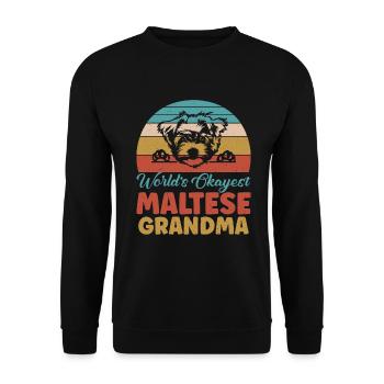 Cadeaux de propriétaire maltais - Sweat-shirt Unisexe - noir - Devant - Alina (178cm) & Michal (187cm)